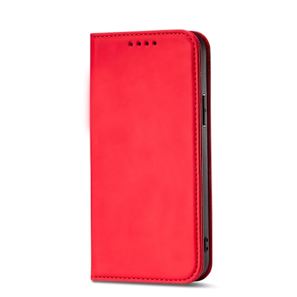 Magnet Card Case case for iPhone 14 Plus flip cover wallet stand red Red