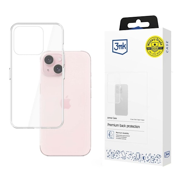 Apple iPhone 15 Plus - 3mk Armor Case Transparent