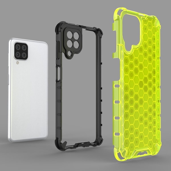 Honeycomb Case armor cover with TPU Bumper for Samsung Galaxy A22 4G transparent Transparent