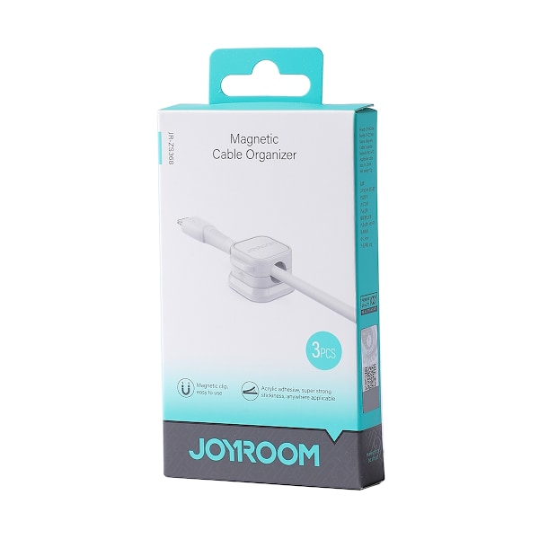 Joyroom JR-ZS368 magnetic cable organizer - white (3 pcs.) White