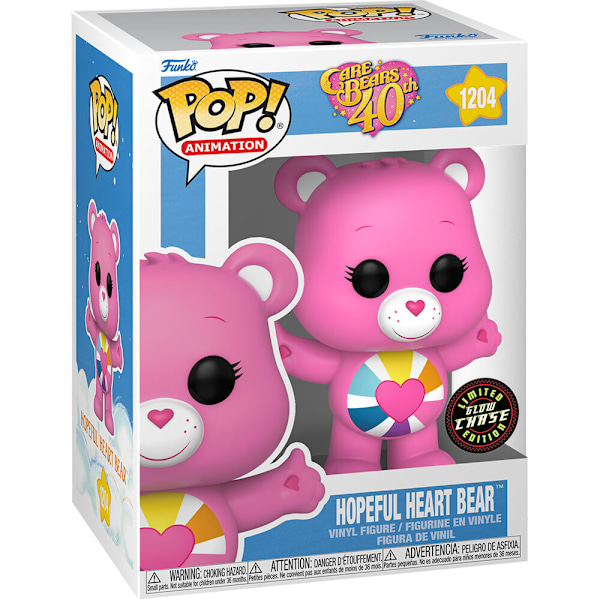 Pack 6 POP figures Care Bears 40th Anniversary Hopeful Heart Bear 5 + 1 Chase Multicolor