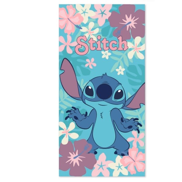 Disney Stitch Flowers cotton beach towel Multicolor