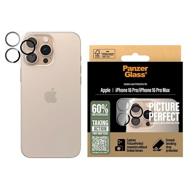 PanzerGlass PicturePerfect Lens Protector iPhone 16 Pro 6.3&quot; / 16 Pro Max 6.9&quot; 1280