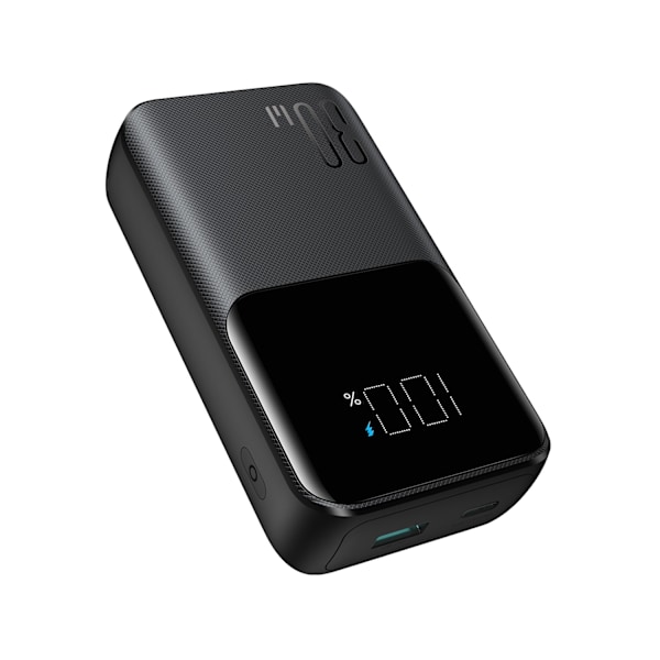 Joyroom JR-PBC06 mini power bank with built-in USB-C / Lightning cables 30W 10000mAh - black Black