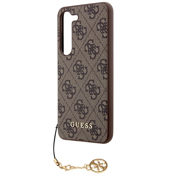 Guess 4G Charms Collection case for Samsung Galaxy A35 - brown Brown