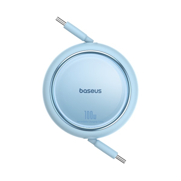 Baseus Free2Draw Mini USB-C - USB-C 100W 1m retractable cable - blue Blue