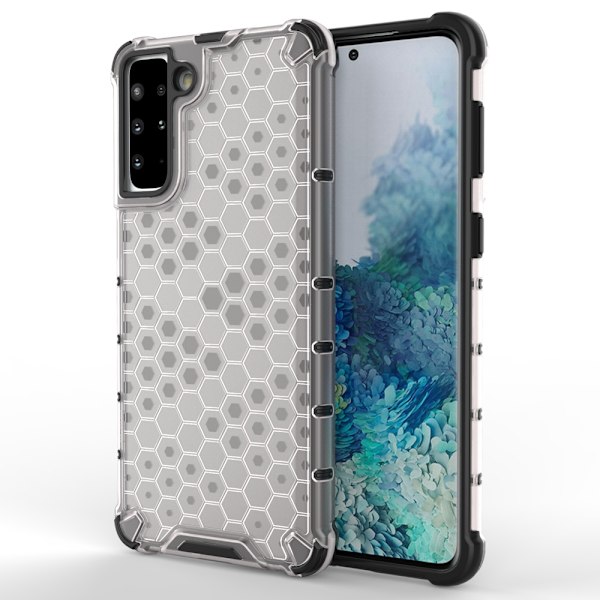 Honeycomb Case armor cover with TPU Bumper for Samsung Galaxy S21+ 5G (S21 Plus 5G) transparent Transparent