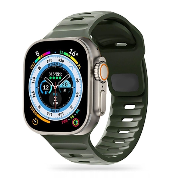 Tech-Protect IconBand Line Strap for Apple Watch 4 / 5 / 6 / 7 / 8 / 9 / SE / Ultra 1 / 2 (42/44/45/49 mm) - Dark Green Green