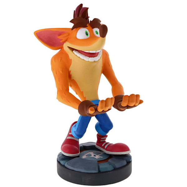 Crash Bandicoot figure clamping bracket Cable guy 21cm Multicolor