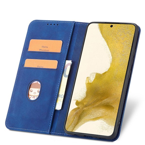 Magnet Fancy Case for Samsung Galaxy S23+ flip cover wallet stand blue Blue