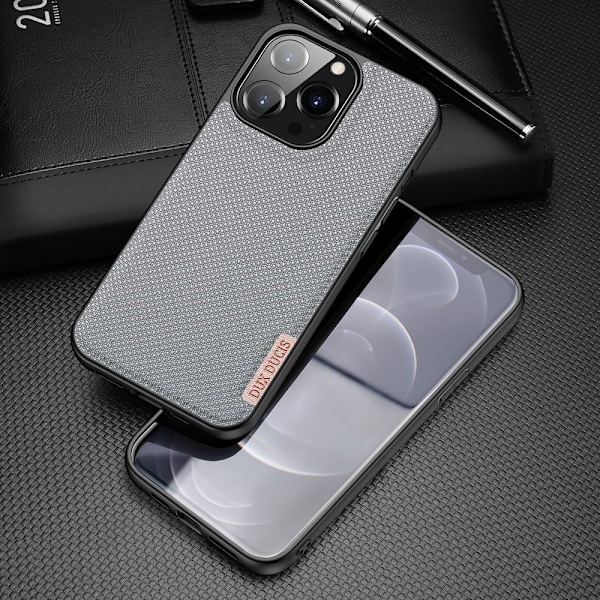 Dux Ducis Fino case covered with nylon material for iPhone 13 Pro gray Gray