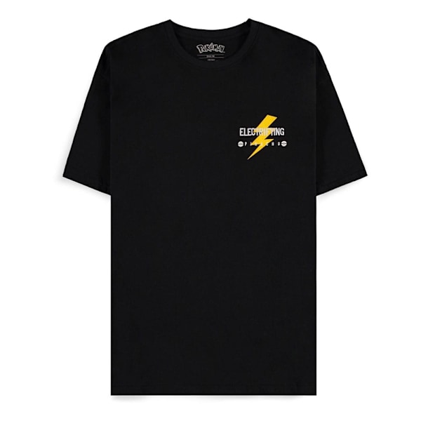 Pokemon T-Shirt Black Pikachu Electrifying Line-art Size S multifärg