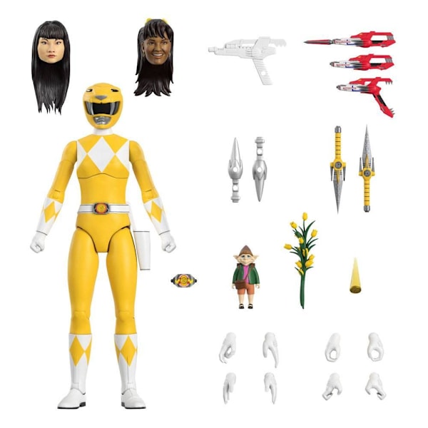 Mighty Morphin Power Rangers Ultimates Action Figure Yellow Ranger 18 cm multifärg