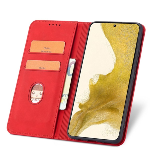 Magnet Fancy Case for Samsung Galaxy S23+ flip cover wallet stand red Red