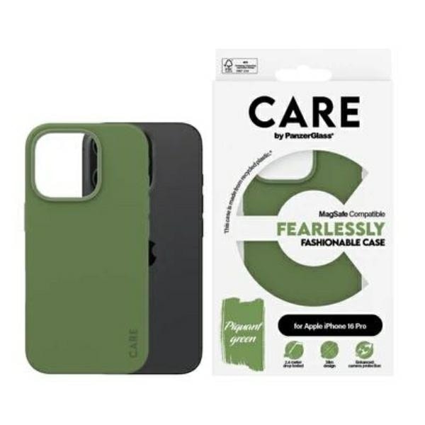 CARE by PanzerGlass Fashion Case iPhone 16 Pro 6.3&quot; green/green MagSafe 1386 Green