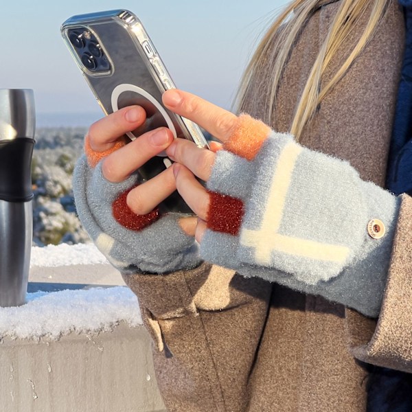 Women's/children's winter phone gloves - black Black