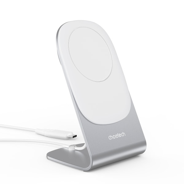 Choetech 15W Qi wireless inductive charger with MagSafe white (H046+T518-F) White