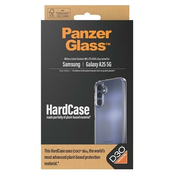 PanzerGlass HardCase with D3O® Bio and Military Grade certification for Samsung Galaxy A25 5G - transparent Transparent