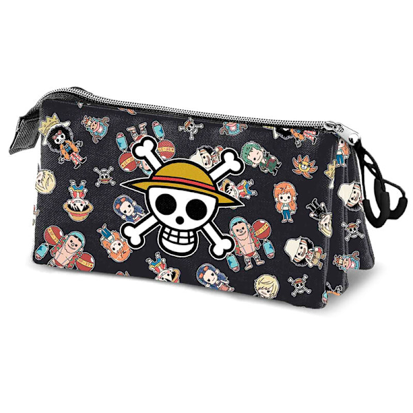 One Piece Skull tripe pencil case Multicolor