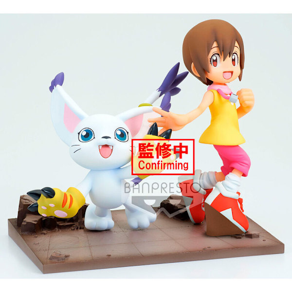 Digimon Adventure Adventure Archives Hikari and Tailmon figure 12cm Multicolor