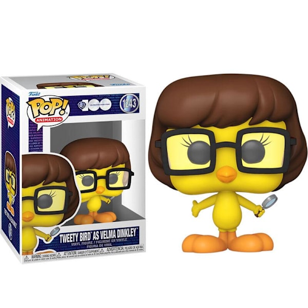 POP figure Looney Tunes Tweety Bird as Velma Dinkley Multicolor