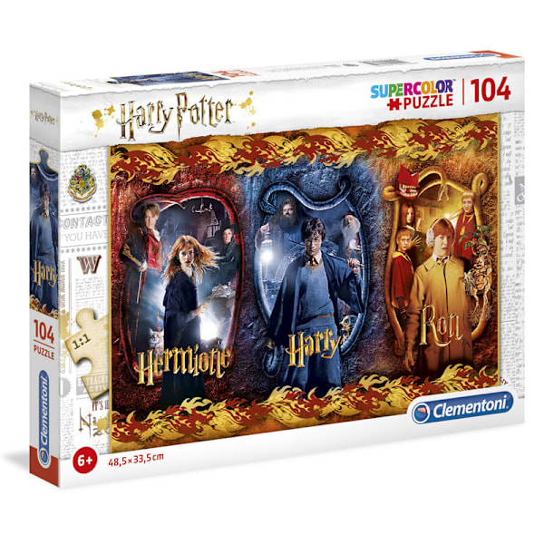 Harry Potter Harry, Ron og Hermione puslespil 104pzs Multicolor