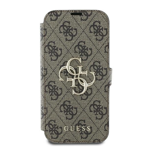 Guess 4G Metal Logo iPhone 16 Case - Brown Brown