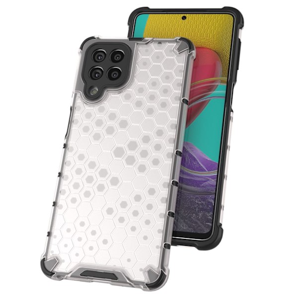 Honeycomb case armored cover with a gel frame for Samsung Galaxy M53 5G transparent Transparent