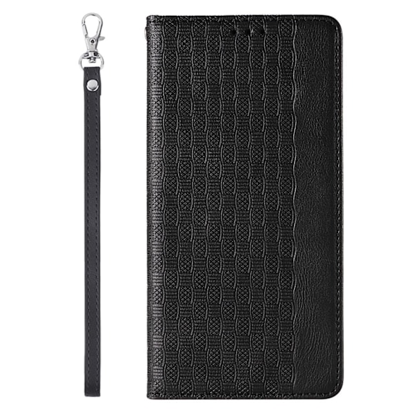 Magnet Strap Case for Samsung Galaxy S23 Flip Wallet Mini Lanyard Stand Black Black