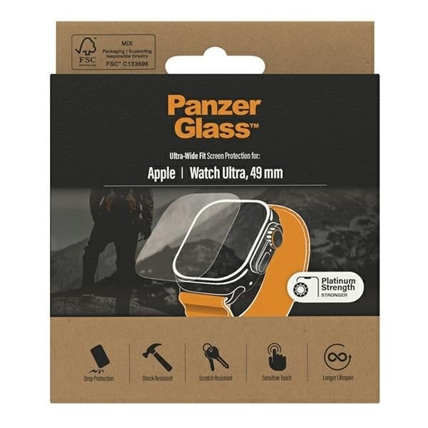 PanzerGlass Ultra-Wide Fit tempered glass for Apple Watch Ultra 49mm