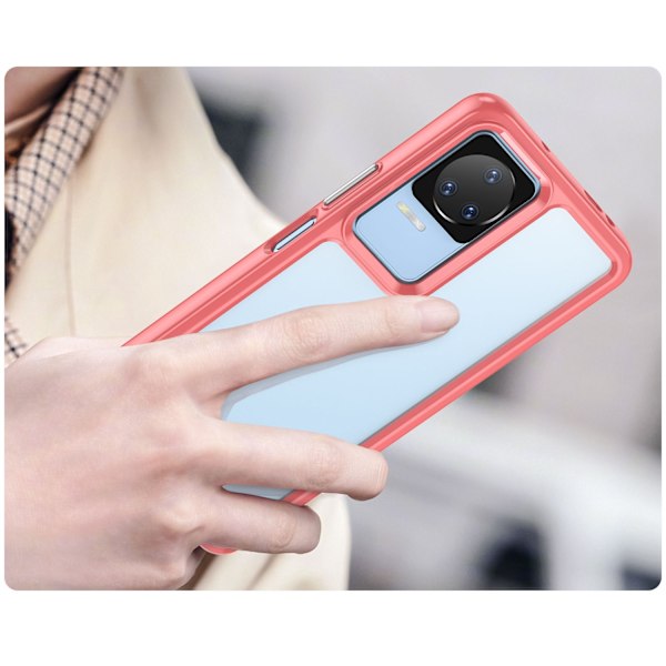 Outer Space Case Xiaomi Poco F4 5G cover with a flexible frame red Red