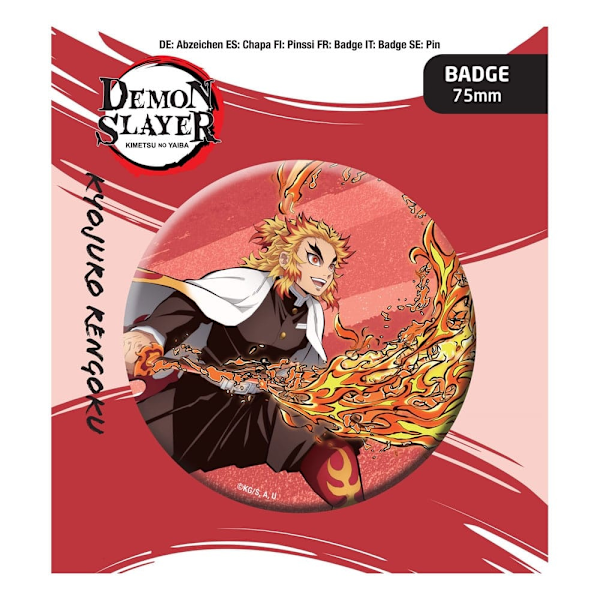 Demon Slayer: Kimetsu no Yaiba Pin Badge Kyojuro Rengoku multifärg