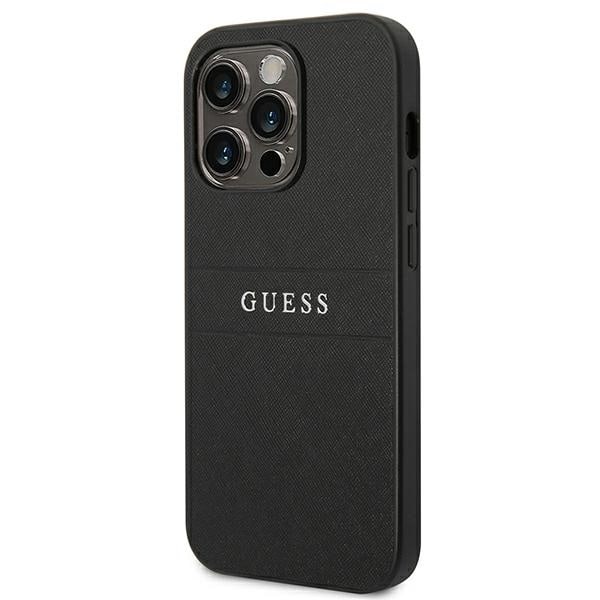 Guess GUHCP14LPSASBBK iPhone 14 Pro 6,1" czarny/black Saffiano Strap Black