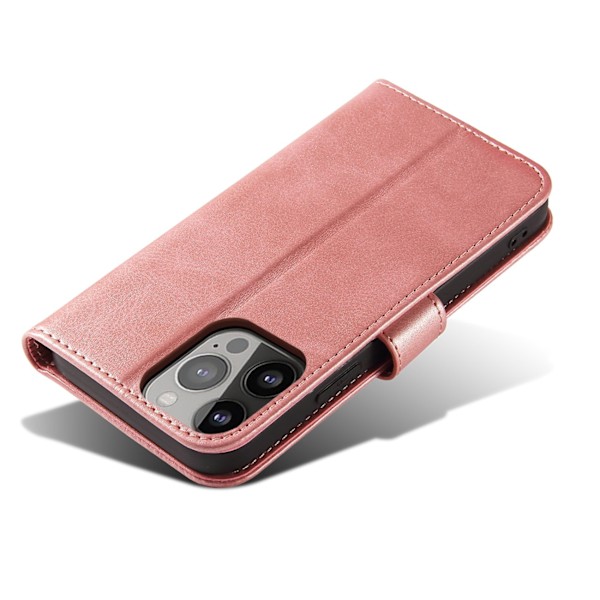 Wallet Case with Stand for iPhone 15 Pro Magnet Case - Pink Pink