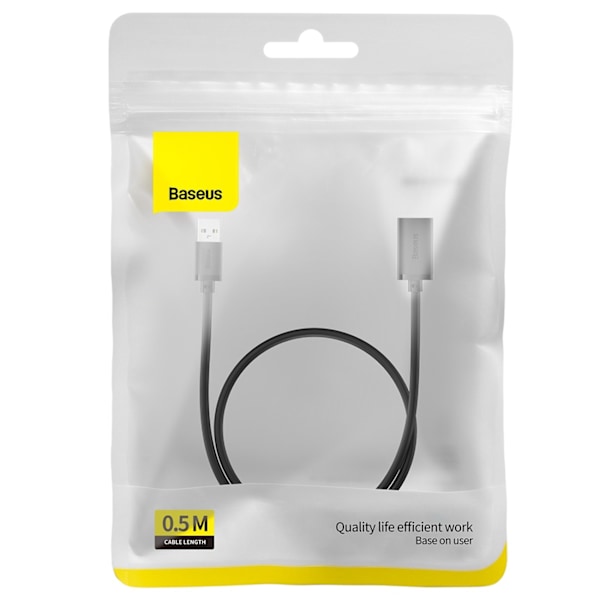 Extension cable USB 2.0 0.5m Baseus AirJoy Series - black Black