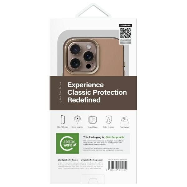 Uniq Lyden DS iPhone 16 Pro 6.3&quot; Magclick Charging case brown-gray/flint gray