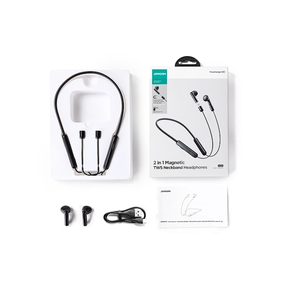 Joyroom DS1 sports wireless neckband headphones - black Black