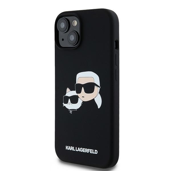 Karl Lagerfeld Silicone Karl&amp;Choupette MagSafe case for iPhone 15 / 14 / 13 - black Black