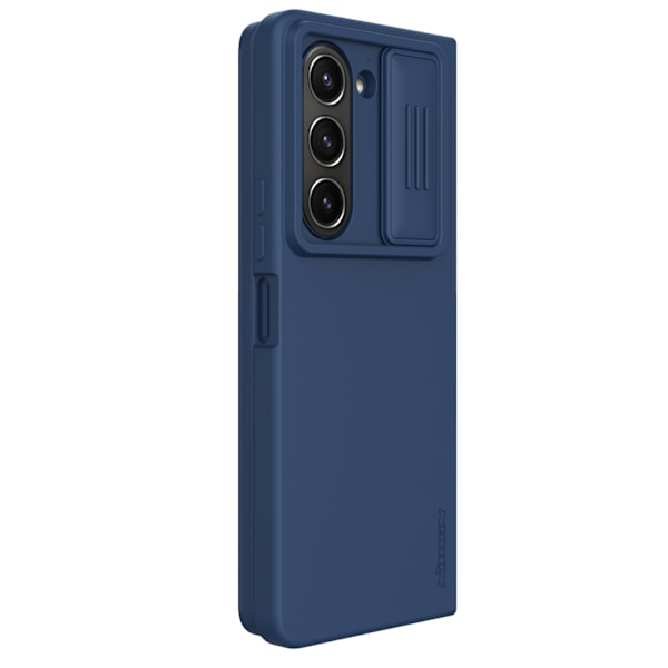 Nillkin CamShield Silky Silicone Case for Samsung Galaxy Z Fold 5 with Camera Protector - Dark Blue Blue