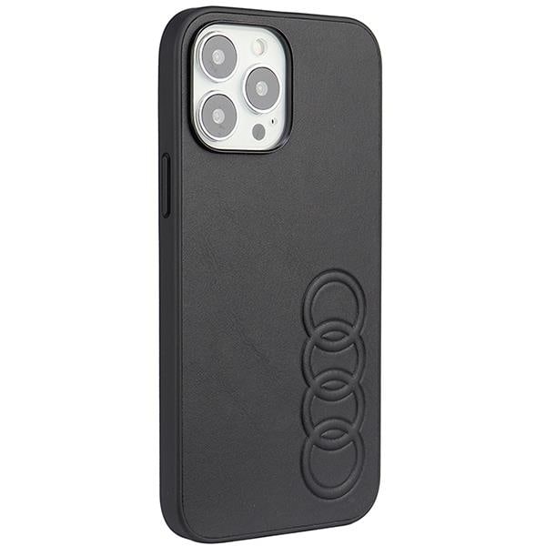 Audi Synthetic Leather iPhone 13 Pro Max 6.7&quot; black/black hardcase AU-TPUPPCIP13PM-TT/D1-BK Black