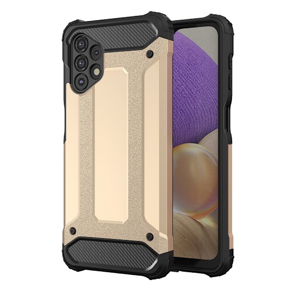 Hybrid Armor Case Tough Rugged Cover for Samsung Galaxy A32 5G golden Gold