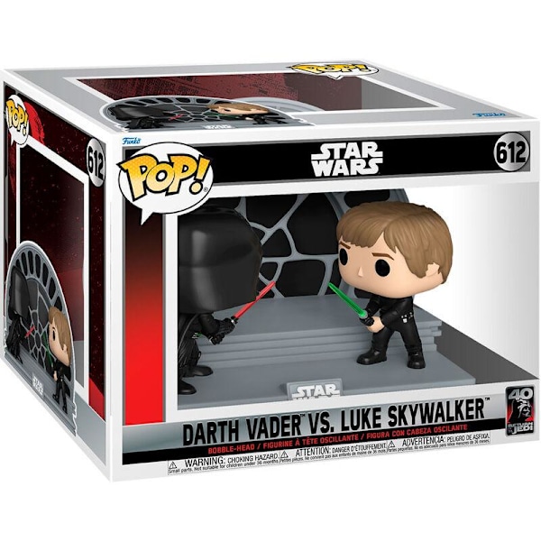 POP figure Star Wars 40th Darth Vader VS Luke Skywalker Multicolor