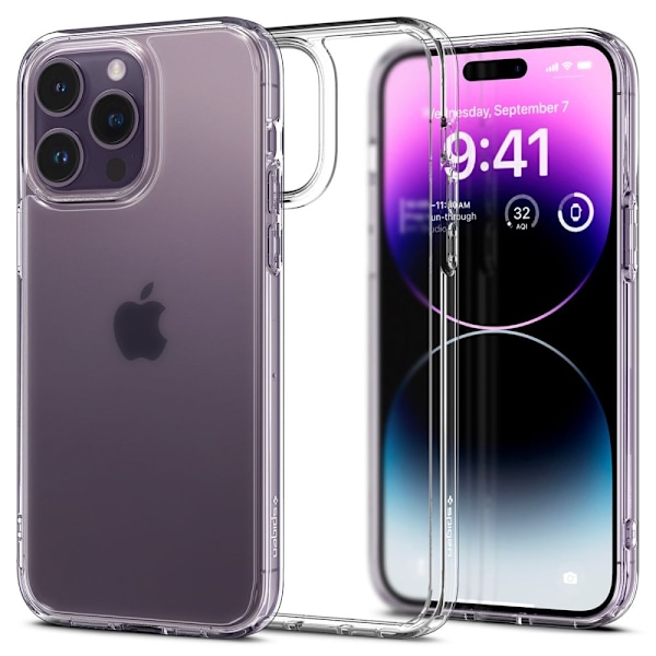 Spigen Ultra Hybrid iPhone 14 Pro Case - Matte Clear Semi-transparent