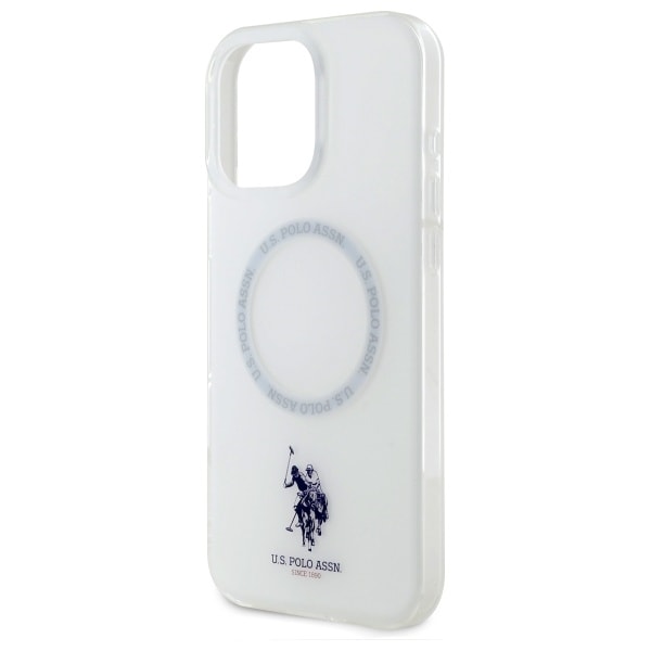 US Polo IML Ring MagSafe Case for iPhone 16 Pro Max - White White