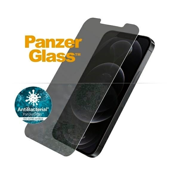 PanzerGlass Standard Super+ antibacterial privacy tempered glass for iPhone 12 / 12 Pro