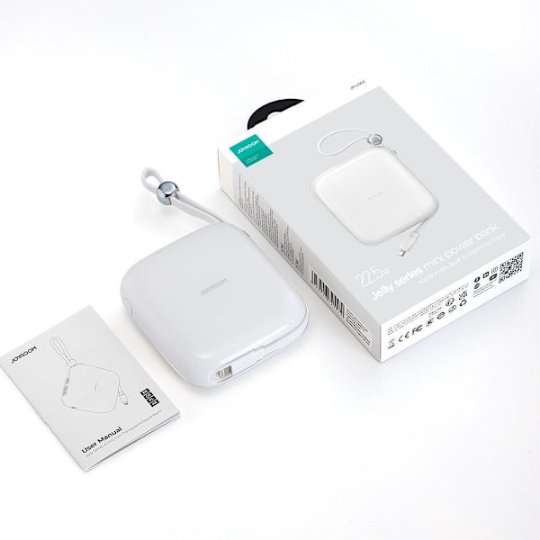 Joyroom powerbank 10000mAh Jelly Series 22.5W with built-in Lightning cable white (JR-L003) White