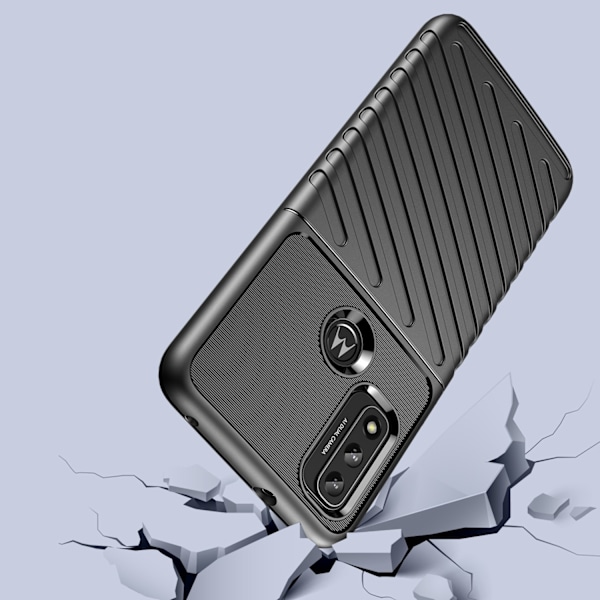 Thunder Case flexible armored cover for Motorola Moto G Play 2022 black Black