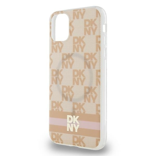 DKNY IML Checkered Mono Pattern &amp; Printed Stripes MagSafe case for iPhone 11 / Xr - pink Pink