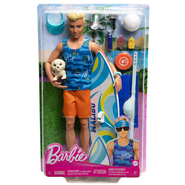 Barbie Surfboard Ken doll Multicolor