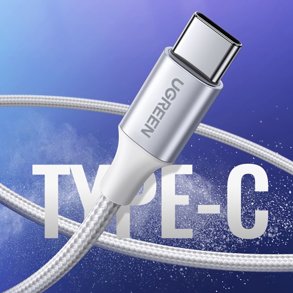 Ugreen US288 60131 USB-A / USB-C QC 3.0 3A 1m cable - white White